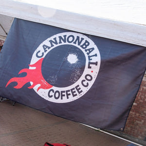 Cannonball Coffee Flag